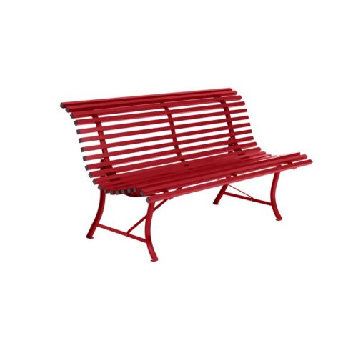 Fermob Louisiane Bank 150 cm - 2-zits Tuinmeubelen Rood Staal