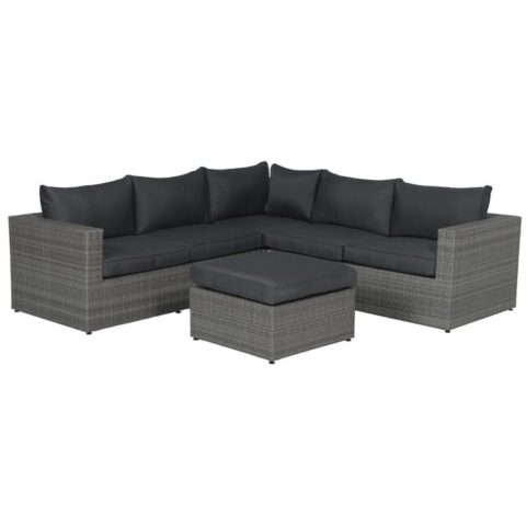 Garden Impressions Altea loungeset 4-delig - grijs Tuinmeubelen Grijs Wicker