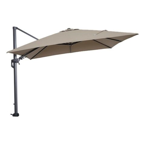 Garden Impressions Hawaii Zweefparasol 300x300 cm taupe Zonwering Bruin Polyester