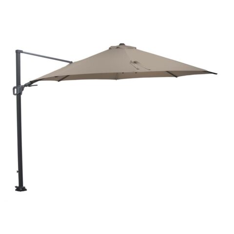 Garden Impressions Hawaii Zweefparasol Ø350 cm taupe Zonwering Bruin Polyester