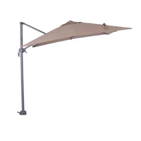 Garden Impressions Hawaii zweefparasol S 250 x 250 cm taupe Zonwering Bruin Polyester