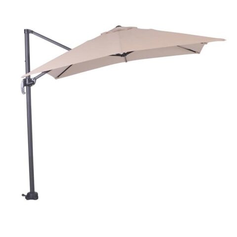 Garden Impressions Hawaii zweefparasol S 250x250 - d. grijs - ecru Zonwering  Polyester