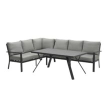 Garden Impressions Senja lounge dining set 3-delig links - d. grijs Tuinmeubelen Antraciet Aluminium