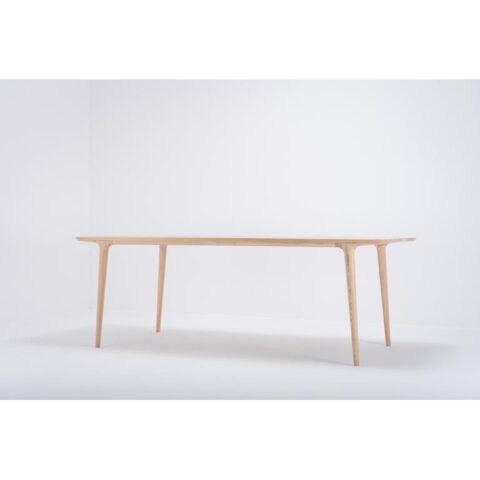 Gazzda Fawn table houten eettafel whitewash - 220 x 90 cm Tafels Bruin Hout