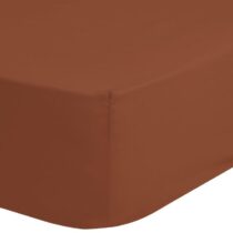 Good Morning Hoeslaken jersey 180x220 cm terracottakleurig Beddengoed Bruin Katoen