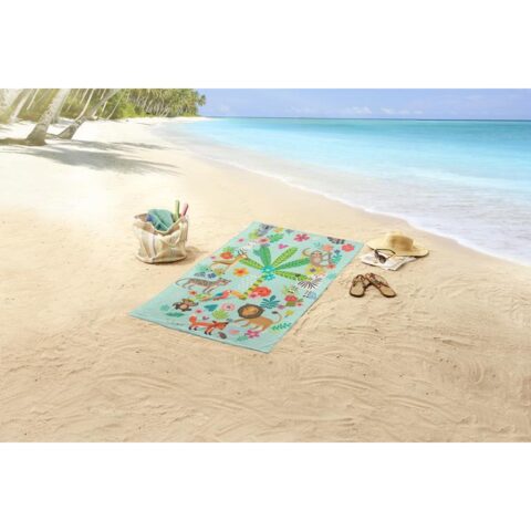 Good Morning Strandlaken Happy 75 x 150 cm Badtextiel Multicolor Polyester