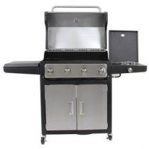 GrandHall Xenon 4 Barbecues Zilver Staal