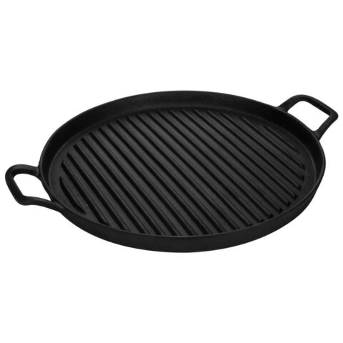 Gusta Grillpan rond gietijzer ø30cm zwart Pannen Zwart Gietijzer