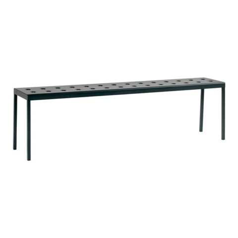 HAY Balcony Bench - Anthracite - 3-zits Tuinmeubelen Grijs