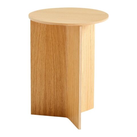 HAY Slit High Bijzettafel Ø35 cm - Oak Tafels Bruin Hout