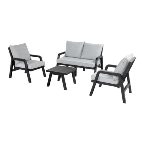 Hartman Ibiza Loungeset - H 44 x B 120 x D 54 cm Tuinmeubelen Antraciet Kunststof