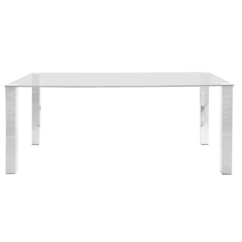 Hioshop Kjeld eetkamertafel glas 90x180 cm. Tafels Transparant Glas