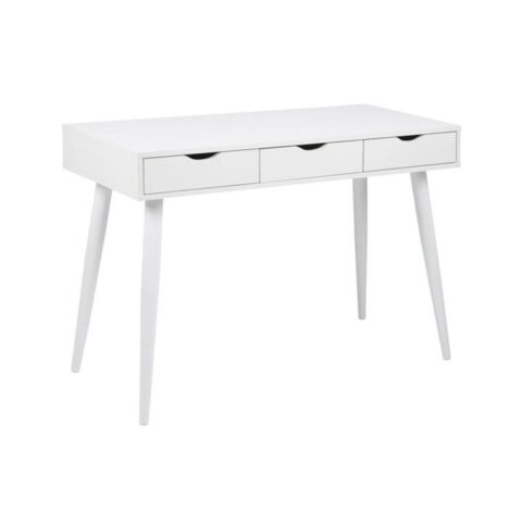 Hioshop Nula bureau met 3 lades in wit. Bureau Wit Hout