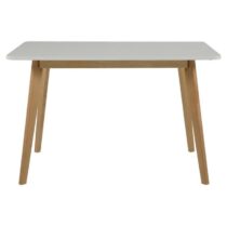 Hioshop Ranger - Eetkamertafel - 120cm Wit - blanke gelakte poten. Tafels Wit Hout