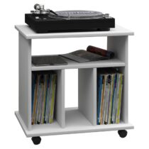 Hioshop Retal wandkast retro voor LP-platenrek 4 plankenwit. Kasten Wit Spaanplaat