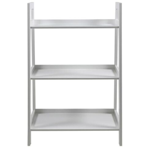 Hioshop Will boekenrek wit met 3 planken 63x40x95 cm. Kasten Wit Hout