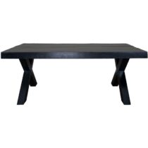 Home67 - Eettafel Deks 220 cm - Zwart Mangohout Tafels Zwart Hout