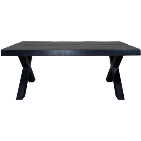 Home67 - Eettafel Deks 220 cm - Zwart Mangohout Tafels Zwart Hout