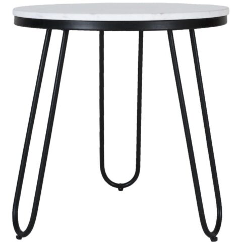 Home67 - Salontafel Milan - Marmer - 49 cm Tafels Wit Marmer