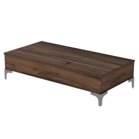 Homemania Salontafel Delinda 121x60x30 cm walnootkleurig Tafels Bruin Hout