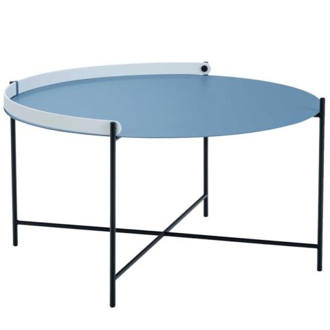 Houe Edge bijzettafel 76 pigeon blue Tafels Blauw Metaal