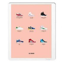 Image Republic Le Duo Sneakers Poster 40 x 50 cm Wanddecoratie & -planken Multicolor Papier