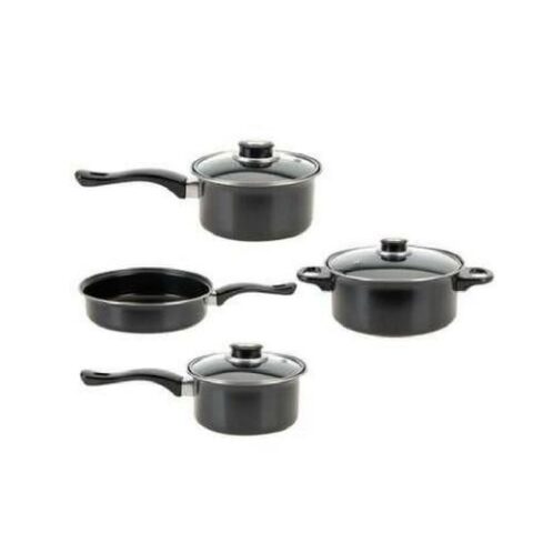 JY&K Pannenset non stick Pannen Zwart Staal