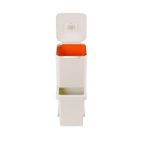 Joseph Joseph - Intelligent Waste Afvalemmer Totem Pop 40 liter - Ston Afvalemmers Beige RVS