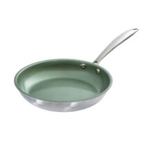 Just Vegan - RVS Eco Koekenpan - 24cm Pannen Groen RVS