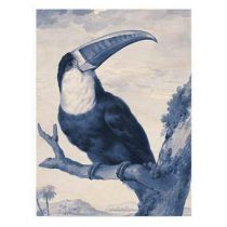 KEK Amsterdam Royal Blue Toucan Print op hout M Wanddecoratie & -planken Multicolor Hout