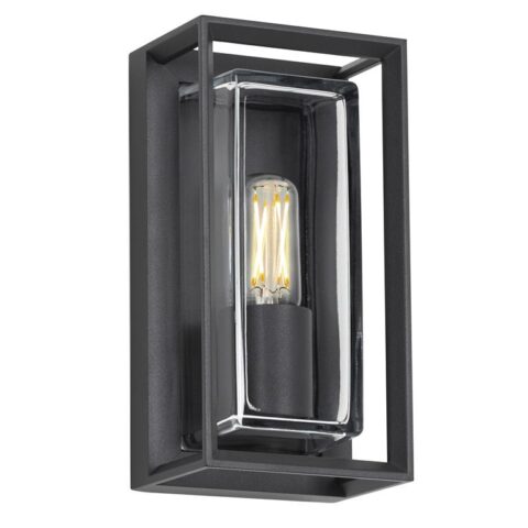 KS Verlichting Eaton Wandlamp Buitenverlichting Zwart Aluminium