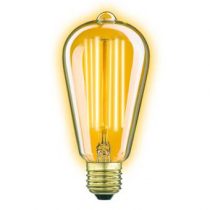 KS Verlichting LED E27 4W Rustiek 15 cm Classic Gold Lichtbron Verlichting Transparant Glas