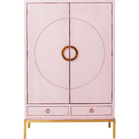 Kare Design Kabinetkast Disk Pink Kledingkast Goud