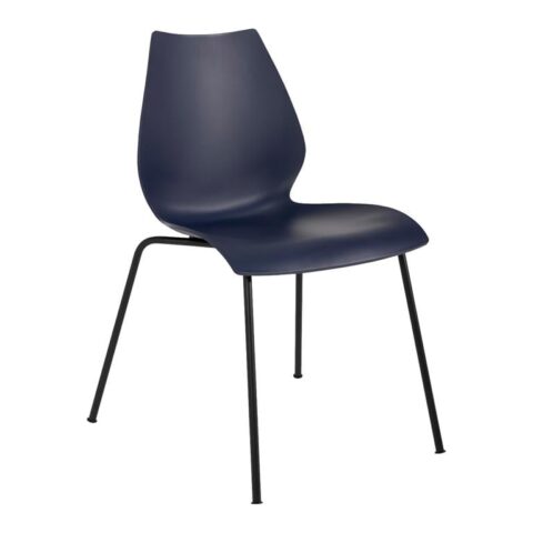 Kartell Maui Bureaustoel - Zwart/Navy Blue Stoelen Blauw