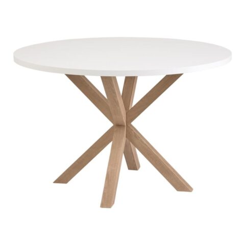 Kave Home Full Argo Eettafel Ø 120 cm Tafels Wit MDF