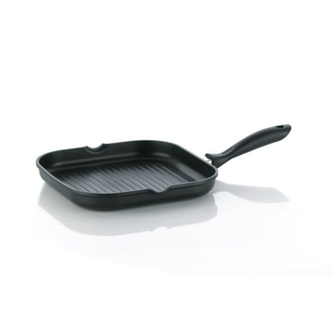 Kela - Grillpan Vierkant 28 cm - Kela | Kerros Pannen Zwart Aluminium