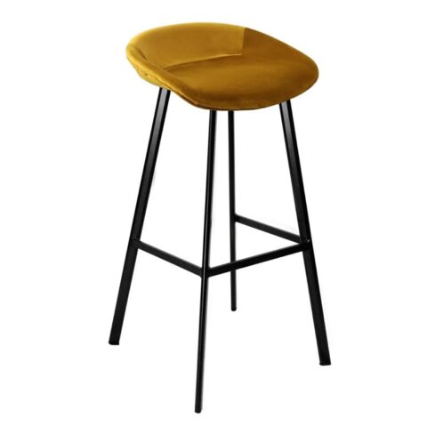 Kick Barkruk Finn Hoog - Velvet Goud Stoelen Goud