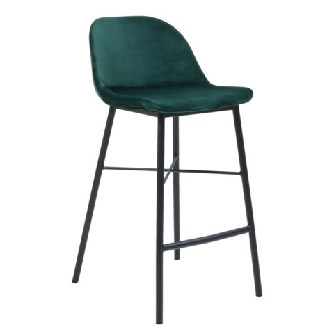 Kick barkruk JEFF - Velvet Donkergroen Stoelen Groen