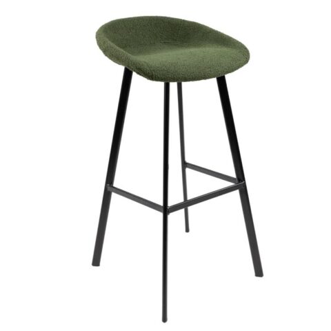 Kick barkruk Lily - Groen Stoelen Groen Katoen