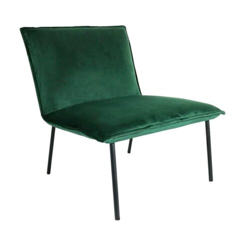 Kick fauteuil Lola - Groen Stoelen Zwart Metaal