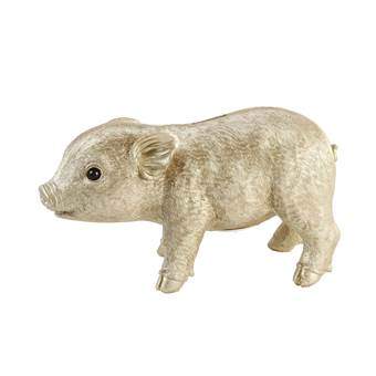 &Klevering Coinbank Pig Spaarpot Woonaccessoires Goud Polyresin