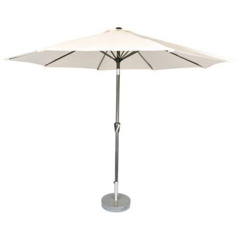 Kopu® Calma Natural - Stevige Ronde Aluminium Parasol doorsnede 300cm Zonwering Beige Polyester