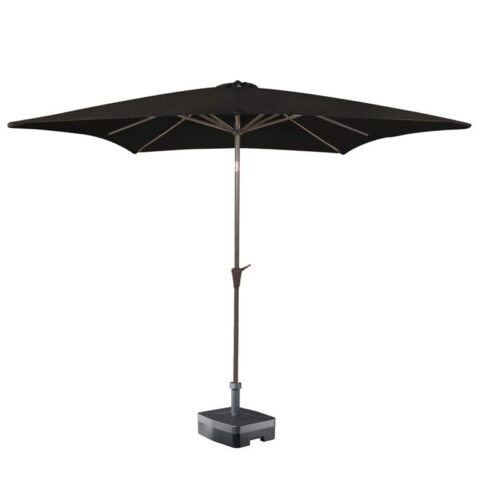 Kopu® vierkante parasol Altea 230x230 cm - Black Zonwering Zwart Polyester