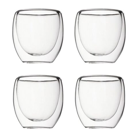 Krumble Espresso glas dubbelwandig set van 4 Glazen Transparant Glas