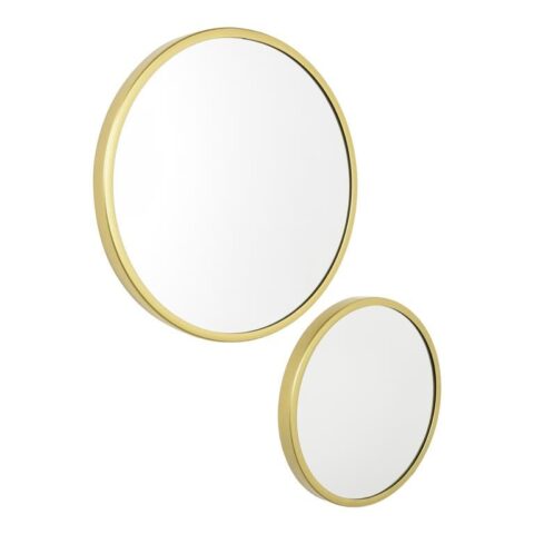 LOFT42 Mirror Spiegels Rond Goud Set van 2 - Metaal - Ø45 & Ø35 Spiegel Goud Metaal