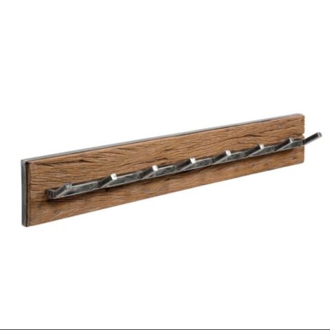 LT-Luce Kapstok Robuust Hout 8 Haken 90cm Kapstokken Bruin Hout