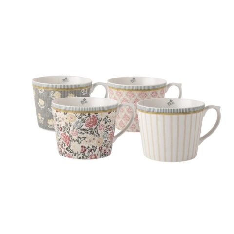 Laura Ashley Giftset 4 Bekers Laag Assorti 30 cl. Servies Multicolor Porselein