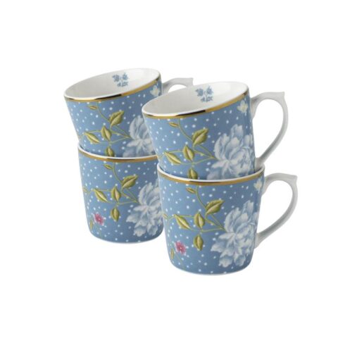 Laura Ashley Giftset 4 Bekers Seaspray Uni 32 cl. Servies Multicolor Porselein