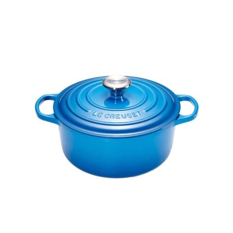 Le Creuset Signature Braadpan Ø 24 cm - Blauw Pannen Blauw Gietijzer