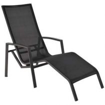 Life Outdoor Living Spring Loungestoel & Ligbed Tuinmeubels Zwart Aluminium